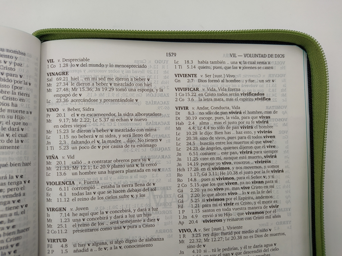 Biblia Reina Valera Letra Gigante Jean Canto Verde Ndice Rvr