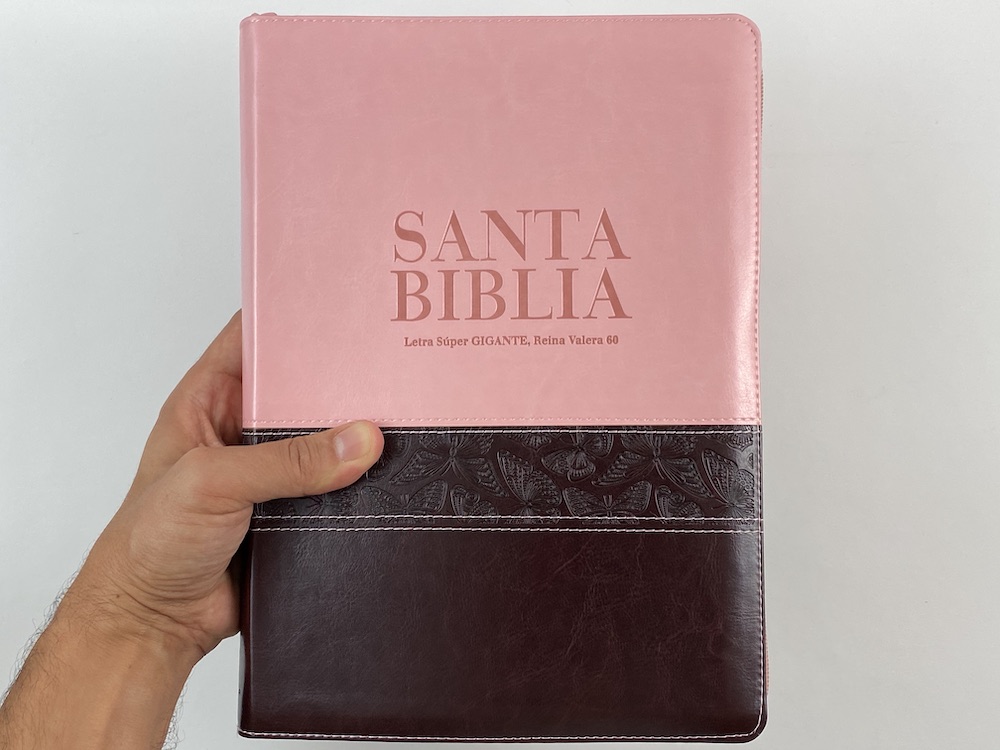 Biblia Reina Valera 1960 letra súper gigante piel italiana cierre