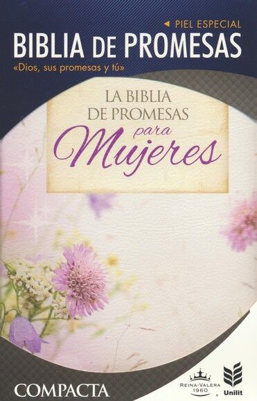 Biblia RVR60 de promesas para mujeres compacta con cierre e índice, i/piel con estampado