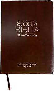 Biblia RVR60 Letra Súper Gigante 19 puntos. Imitación Piel café. Colección Clásica