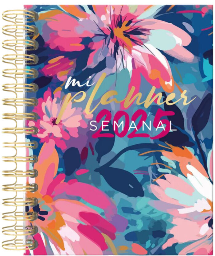 Agenda Planner 2025 PV Flores multicolor