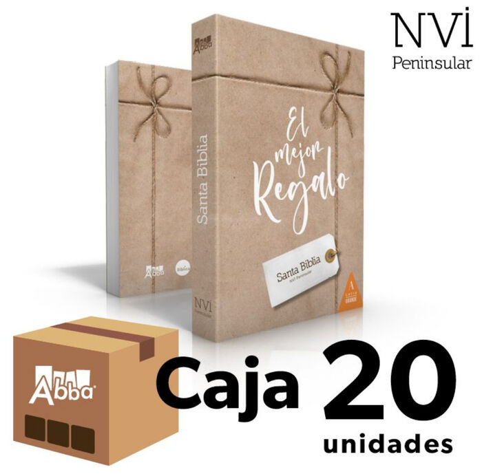 CAJA 20 UNIDADES BIBLIA NVI PENINSULAR LG RÚSTICA EL MEJOR REGALO EDICIÓN MISIONERA