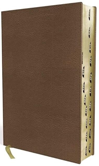 NKJV, Thompson Chain-Reference Bible, Leathersoft, Brown, Thumb Indexed (inglés)