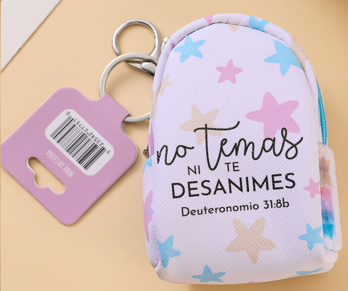 No temas, ni te desanimes. Llavero Mochila Monedero Ref:723592077570 