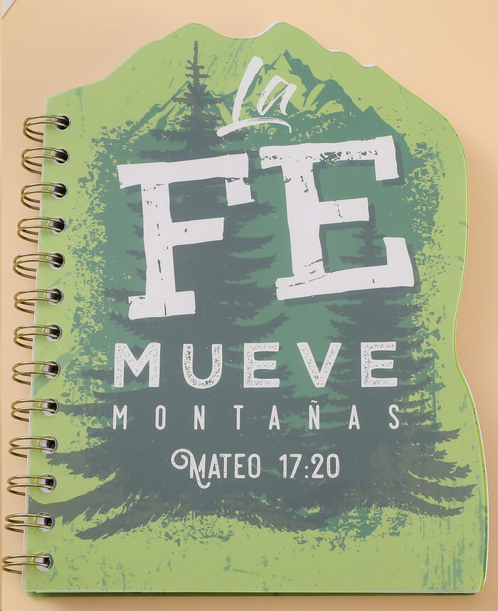 La fe mueve montañas. Libreta troquelada con portada PP Ref: 723592078249