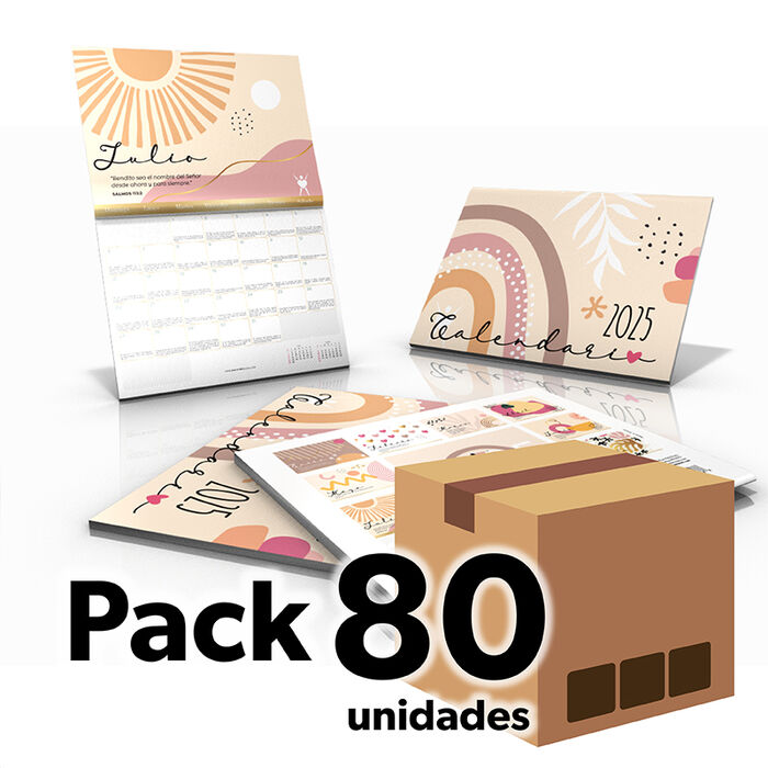 Caja 80 calendarios 2025 Pura Vida