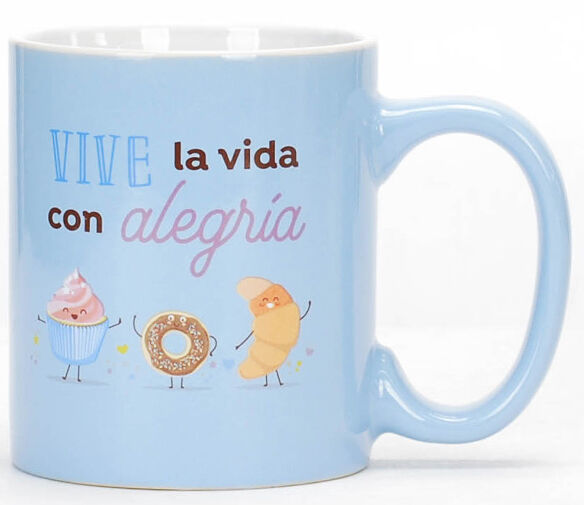 Vive con alegría. Taza Colección Compártela 