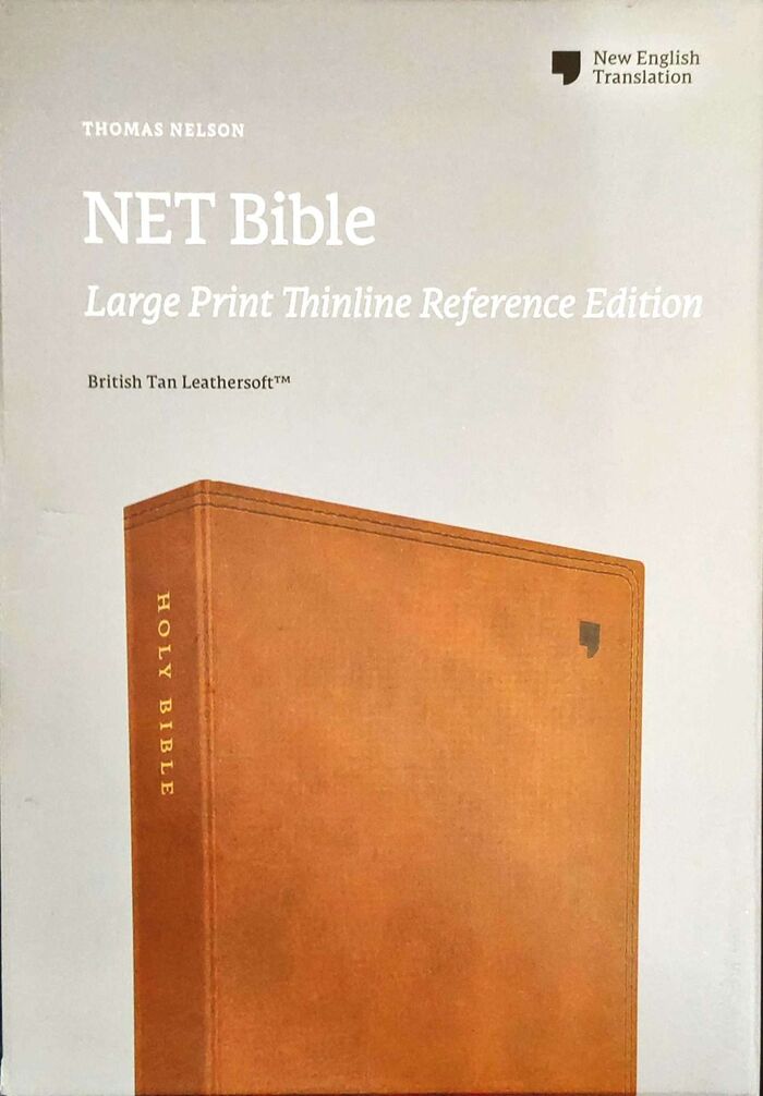 NET Bible Large Print Thinline Reference Leathersoft Brown (inglés)