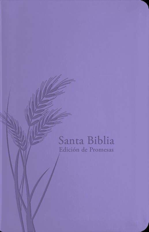 Biblia RVR60 de promesas Tamaño manual Letra grande i/piel Lavanda con índice