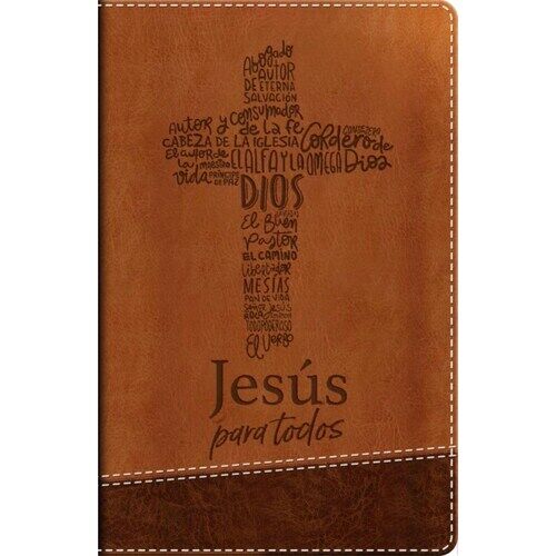 Biblia de Promesas RVR60 tamaño manual letra grande i/piel café con índice Jesús para todos