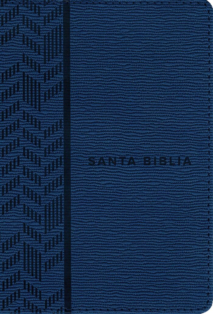Biblia NTV edición compacta i/piel azul oscuro