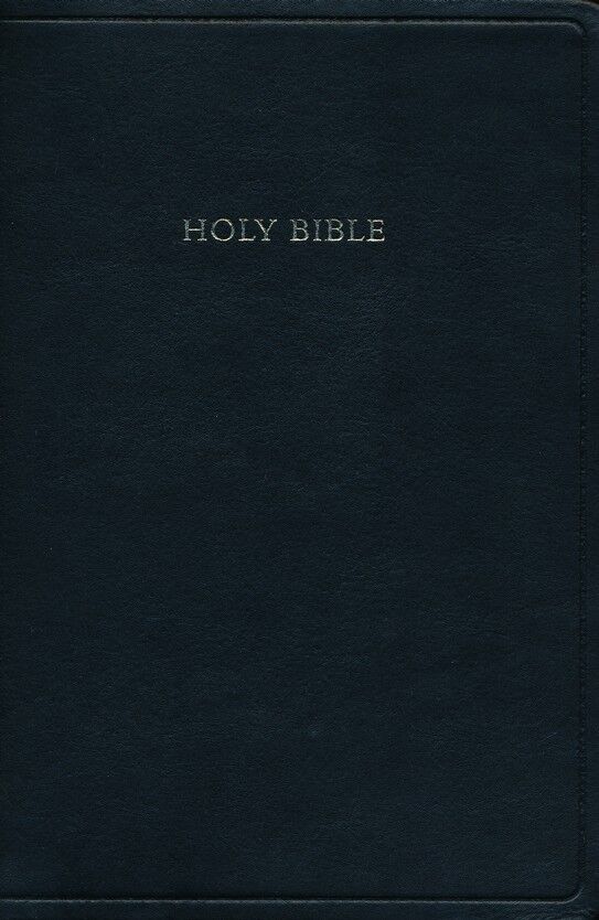 KJV Large Print Thinline Reference Bible Genuine Leather black (inglés)