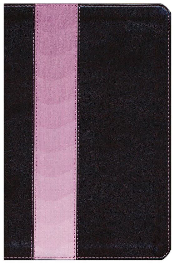 The Message Slimline Bible--soft leather-look, brown/pink (inglés)