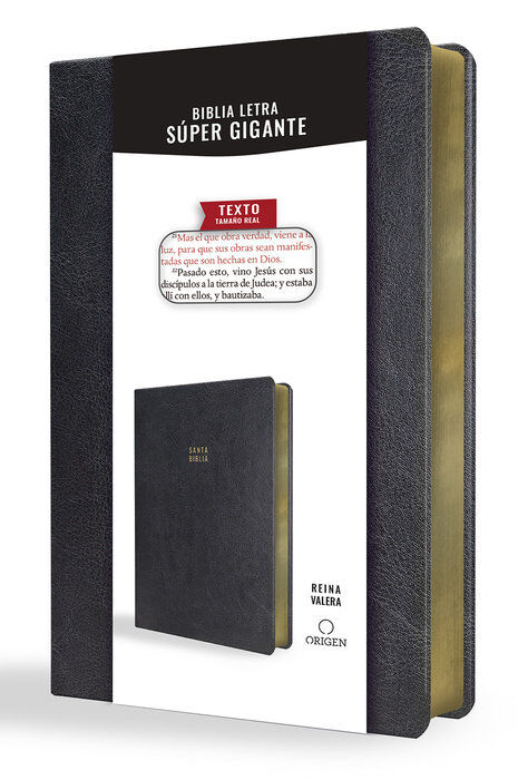 Biblia RVR60 letra super gigante i/piel negro