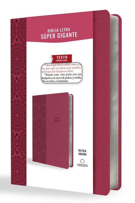 Biblia RVR60 letra super gigante i/piel fucsia