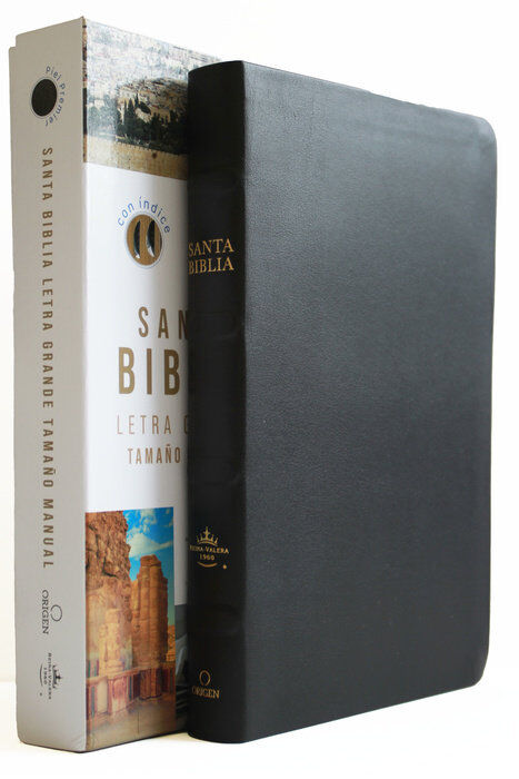 Biblia RVR60 Tamaño Manual Piel Especial Negro con índice