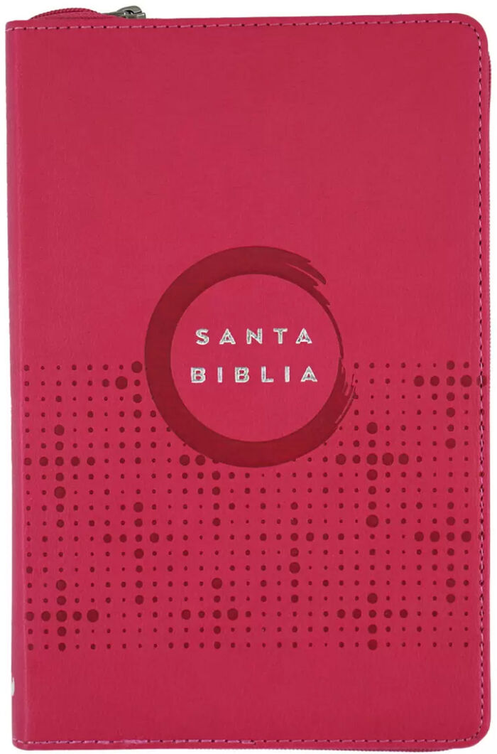 Biblia NVI Ultrafina Con Cierre Imitacion Piel Fucsia