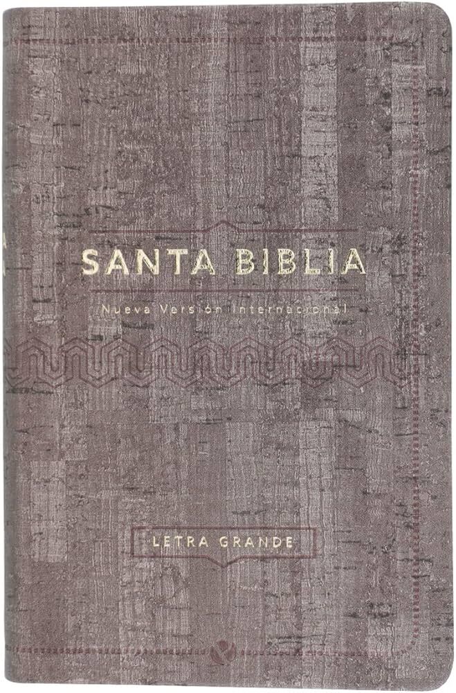 Biblia NVI Tamaño Manual - Cuero Ecologico Madera