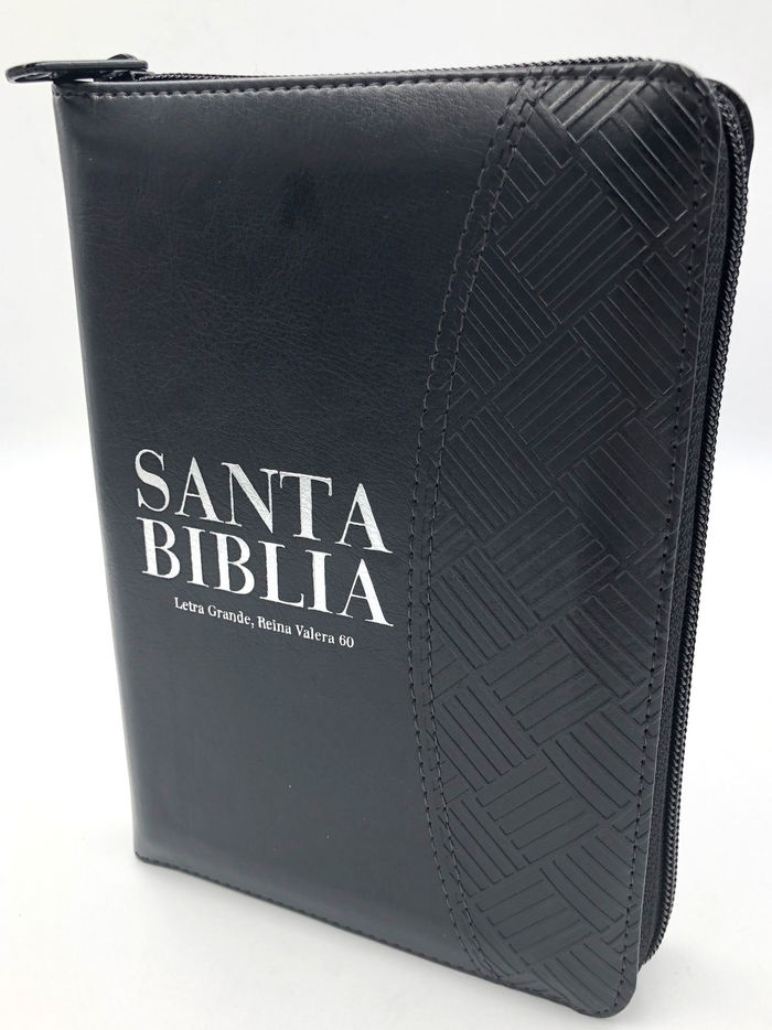 Biblia Rvr60 Tamano Portatil Letra Grande Cierre Indice Piel Italiana Negro Abba Distribuidora Y Sociedad Biblica Espanola Comprar