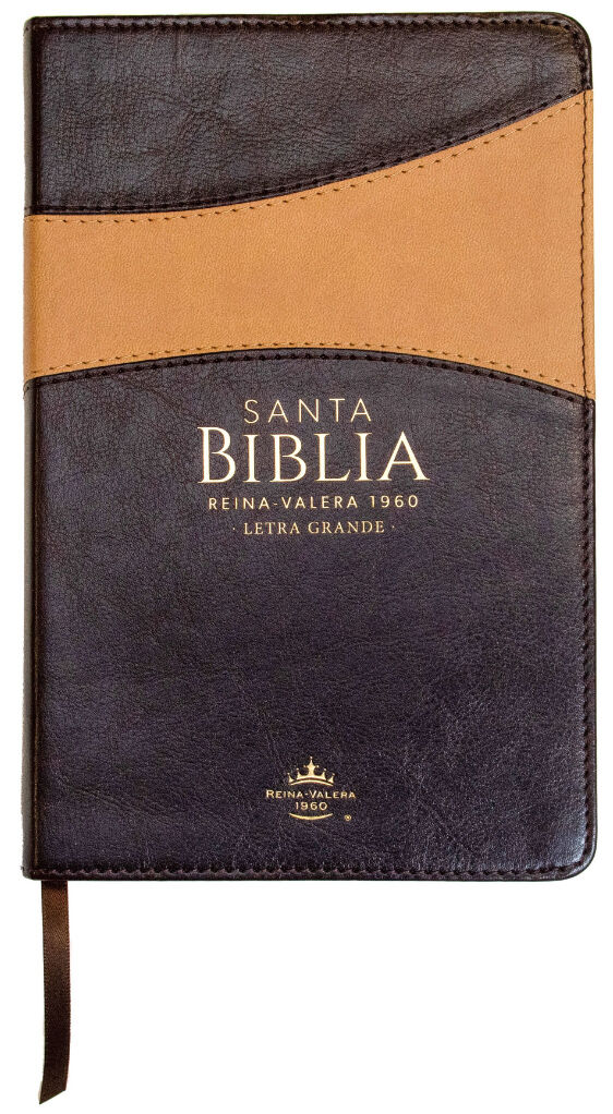 Biblia RVR60 Tamaño Manual Letra Grande i/piel CAFÉ/CAFÉ con índice (Colección Banda)
