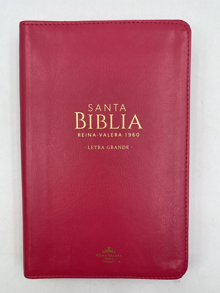 Biblia Reina Valera 1960 Tamaño Manual Letra Grande I/piel Con Cierre ...