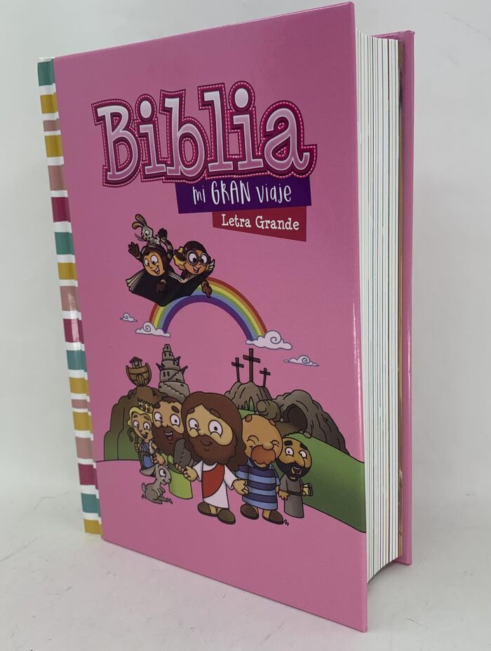 Biblia RVR60 Mi Gran Viaje Portátil Letra GRande Tapa Dura Rosa