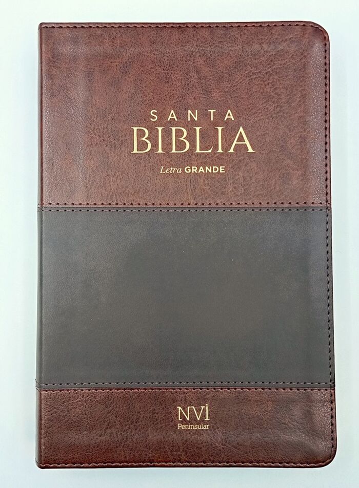 Biblia NVI Peninsular Tamaño manual letra grande café/café