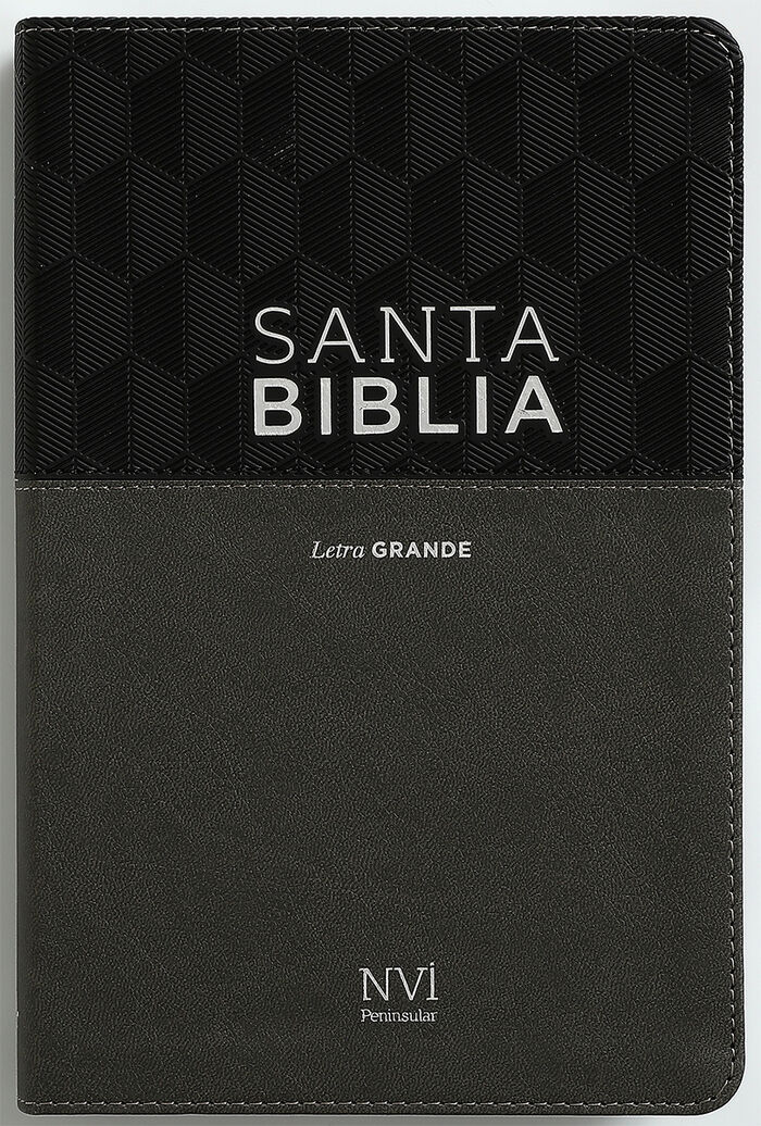 Biblia NVI Peninsular TAmaño manual letra grande negro/gris