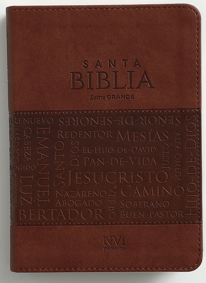 Biblia NVI Peninsular Portátil Letra GRande Café/Café Nombres de Jesús