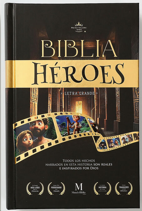 Biblia Héroes RVR60 Letra Grande Tapa Dura negro